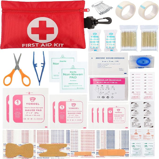 Galaxy 128 Pcs First Aid Kits for Survival Emergency Trauma Military Tactical Medical Hunting Camping Hiking Fishing IFAK EMT Bag (128 Pcs Mini First Aid Kits)