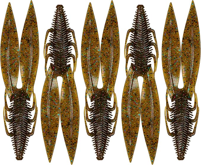 6th Sense – Bodega – Soft Plastic Creature Bait – Bass Fishing – Twin Ridge Tail Action – Multiple Sizes – Made in the USA