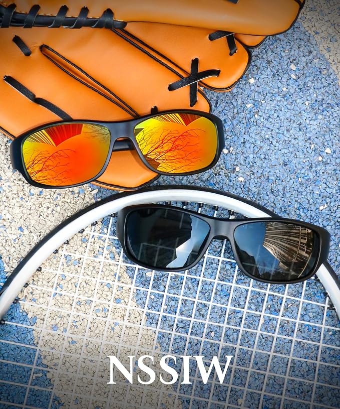 NSSIW Polarized Sunglasses-Men Sports Mens-Sunglasses: Sun Glasses Women Polarized UV400 Protection for Fishing Running Golf