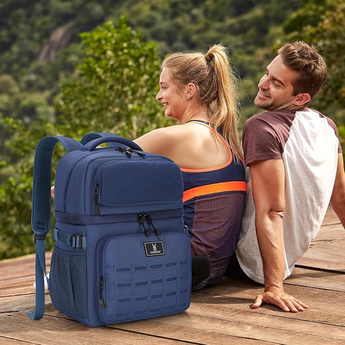 Large 36 Cans Insulated Waterproof Cooler Backpack for Men Women, Double Deck Leak Proof Cooler Bag for Camping, Hiking, Fishing