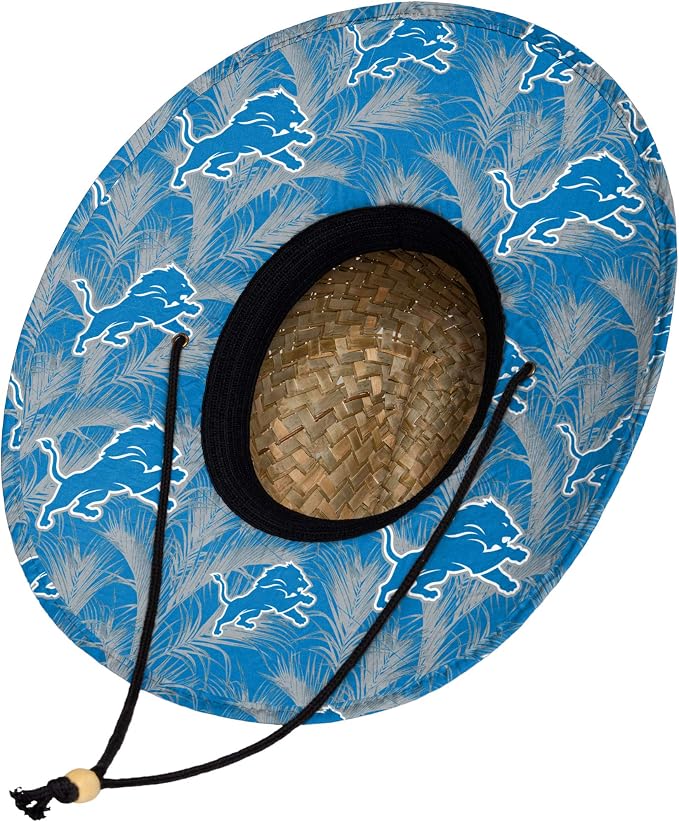 FOCO Men's NCAA College Team Logo Floral Straw Sun Hat
