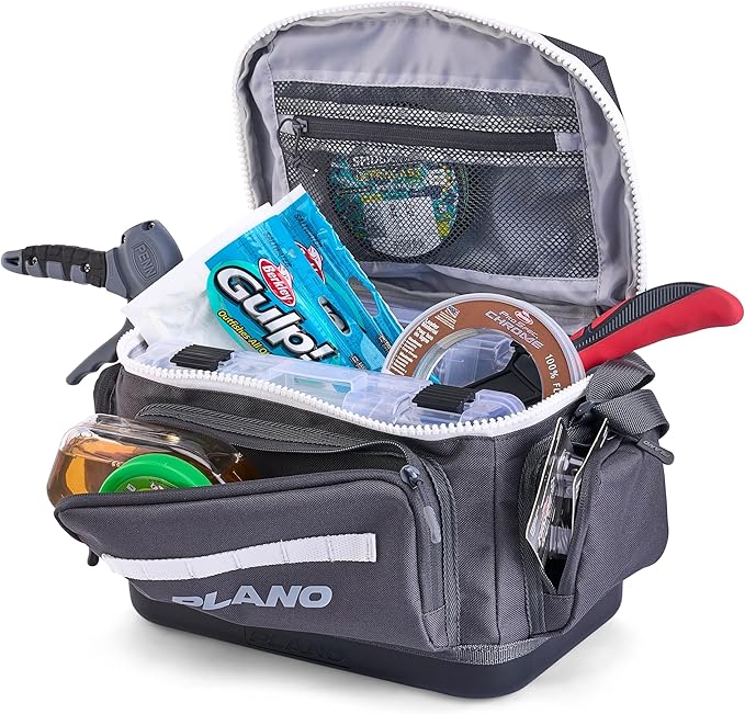 Plano Weekend 3600 Tackle Bag, Cutting-Edge Fishing Tackle Bag, Molded Waterproof Base, Spacious Storage, Die Cut Tool Sleeves, Daisy Chain Attachment Points
