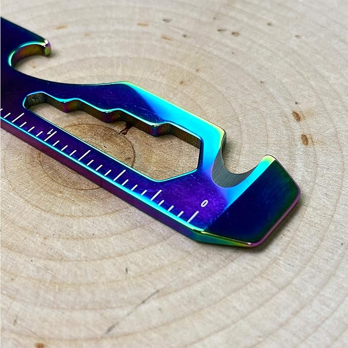 Wallet Size 6 Functions Hand Tool. Stainless Steel. For Camping, Fishing, Hunting, EDC Tool (RB-10PCS)