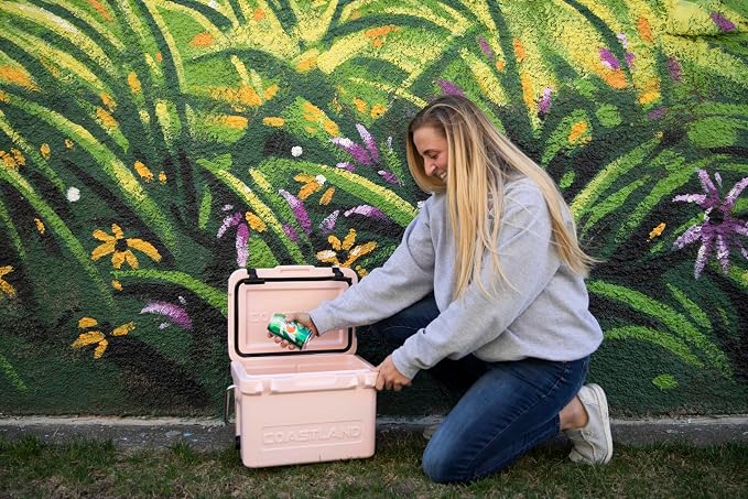 Coastland Bay Series Cooler Premium Everyday Use Insulated Rotomolded Cooler, Small Ice Chest for Tight Spaces, Soccer Games, & Tailgates