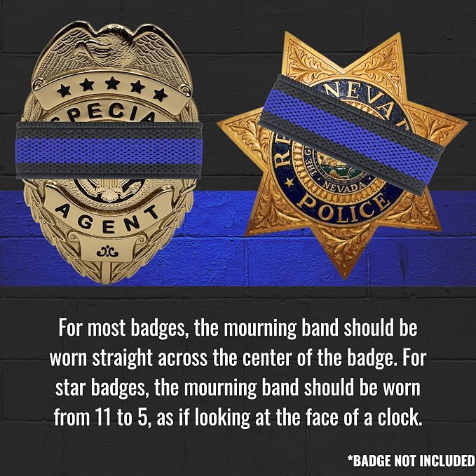 Thin Blue Line Mourning Band 100-Pack (100)