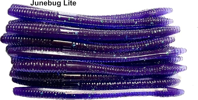 20 Pcs 6.25" Drop Shot Finesse Worms (Scented, Floats) Soft Plastic Baits for Bass Fishing
