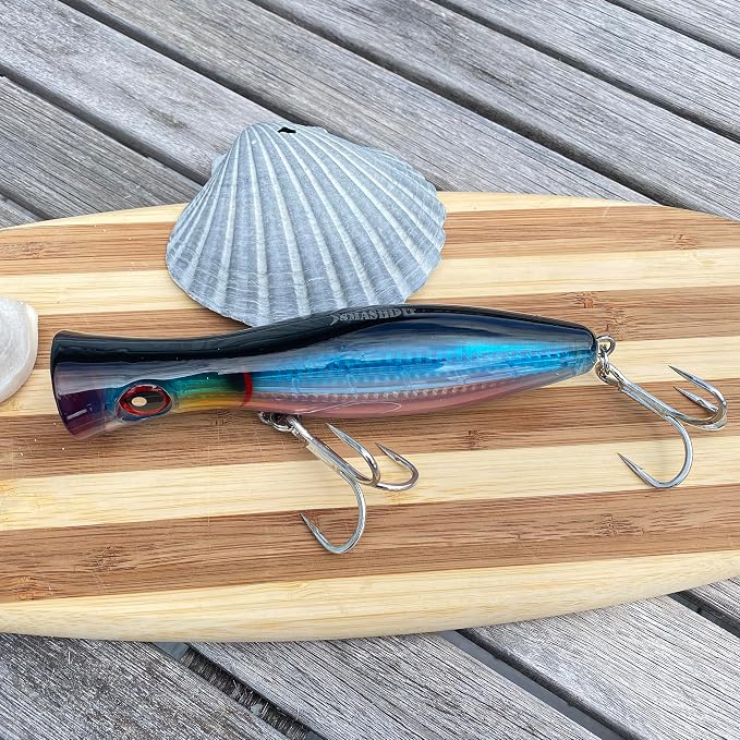 Saltwater Popper Lure Topwater Popper Lure Saltwater, Fishing Accessories for Saltwater Surface Casting and Freshwater Surface Fishing, Large Predator Fish