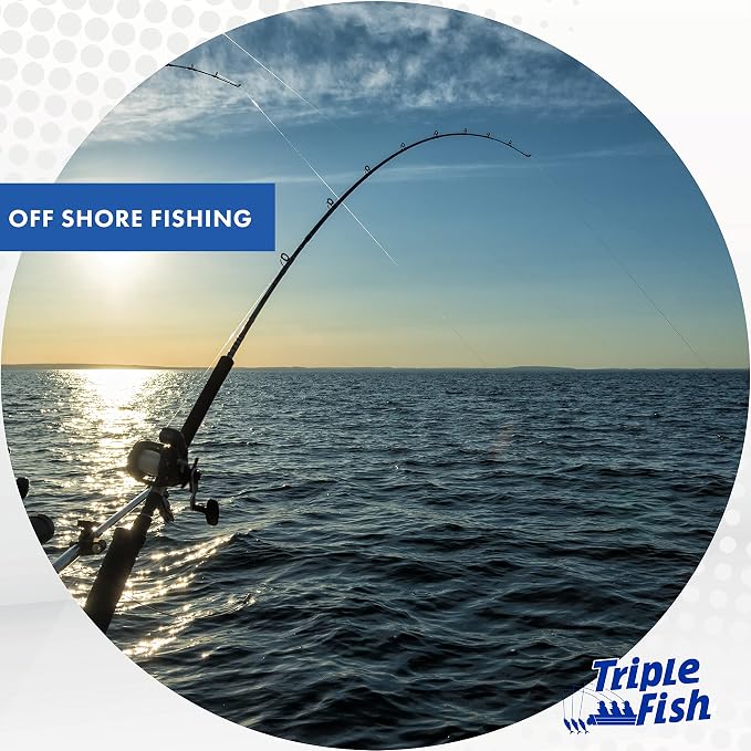 Triple Fish 100% Fluorocarbon Fishing Leader - Clear Invisible Strong and Heavy Duty Highly Abrasion Resistant, Fast Sinking Freshwater & Saltwater