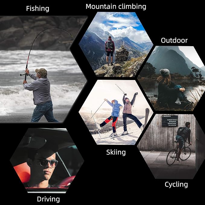 RUNCL Polarized Sports Sunglasses Billy, Fishing Sunglasses UV400 - Ultralight Floating TAC Lens, Anti-seawater Coating