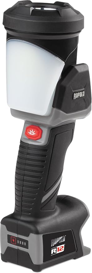 Rapala R12 Lithium Spotlight Lantern, Rechargeable 1000 Lumen Work Light for Camping, Boats, Emergency, and Night Fishing