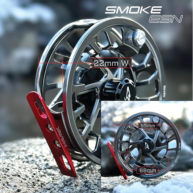 MAVRK USA Fly Fishing Reel | Large Arbor Closed Cage & Micro Reels | Euro Nymph & Floating Line | Ultra Lightweight, High Capacity, CNC Machined, Smooth Drag System