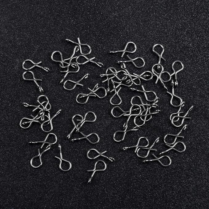 Quick Fly Fishing Snaps, 150pcs Stainless Steel No Knot Fast Snaps Quick Lure Change Clips for Flies Jigs Lures