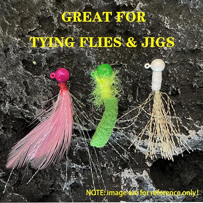 Fly Tying Jigs Kit,Small Jig Heads for Fly Fishing,60pcs Round Ball Crappie Jigs DIY Crappie Trout Tying Flies Ice Fishing 1/80oz 1/32oz 1/28oz 1/16oz