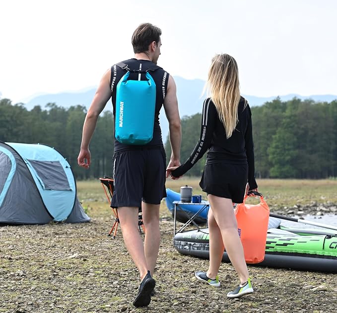 MARCHWAY Floating Waterproof Dry Bag Backpack 5L/10L/20L/30L/40L, Roll Top Sack Keeps Gear Dry for Kayaking, Rafting, Boating, Swimming, Camping, Hiking, Beach, Fishing
