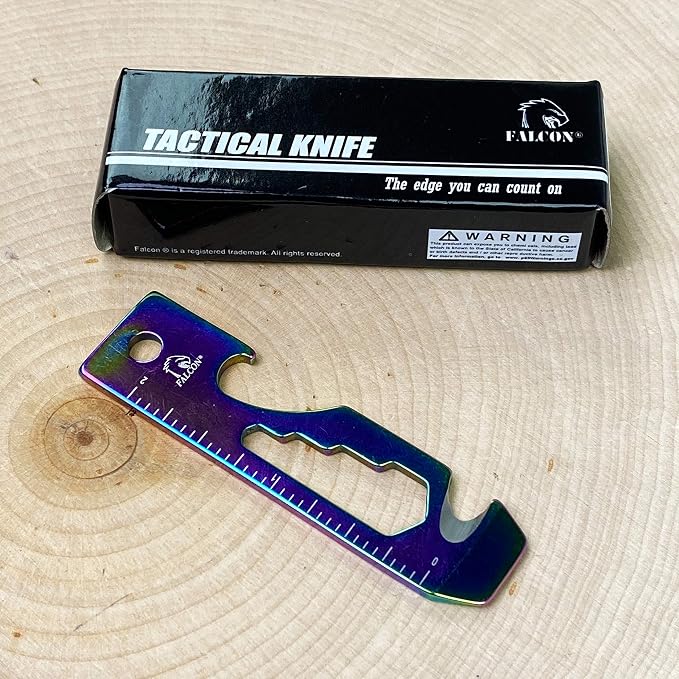 Wallet Size 6 Functions Hand Tool. Stainless Steel. For Camping, Fishing, Hunting, EDC Tool (RB-10PCS)