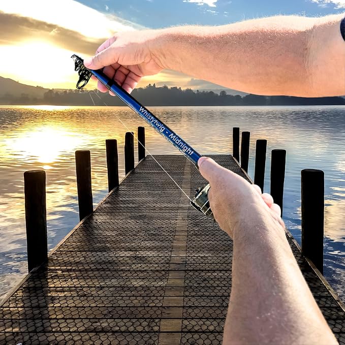 Whistytwig Carbon Fiber Telescopic Fishing Rod - Portable Collapsible Design for Travel and Adventure - Versatile Saltwater and Freshwater Fishing Pole