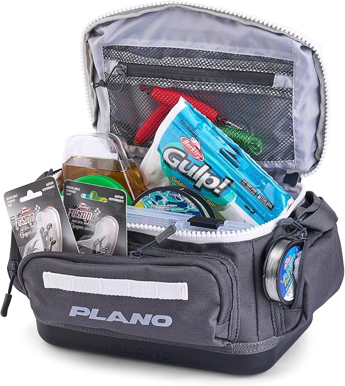 Plano Weekend 3500 Tackle Bag, Cutting-Edge Fishing Tackle Bag, Molded Waterproof Base, Spacious Storage, Die Cut Tool Sleeves, Daisy Chain Attachment Points