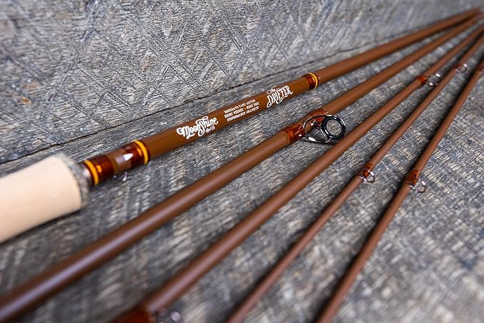 Moonshine Rod Company Fast Action Fly Fishing Rod – Carbon Fiber Graphite Rod with Zippered Travel Case – Drifter II, Vesper, Epiphany ESN, Outcast, Phantom & Rambler Series - 2WT up to 12WT Rods