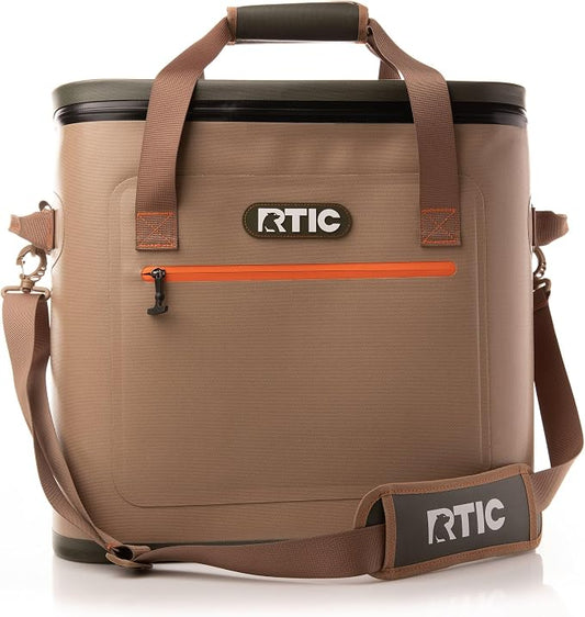 RTIC Ultra-Tough Soft Cooler 50 Can, Insulated Bag Portable Ice Chest Box for Lunch, Beach, Drink, Beverage, Travel, Camping, Picnic, Car, Trips, Floating Cooler Leak-Proof with Zipper