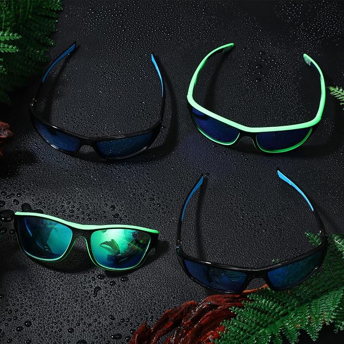 TOODOO 4 Pairs Men Polarized Sunglasses with UV Protection Driving Glasses Sports for Sport Outdoor Activities