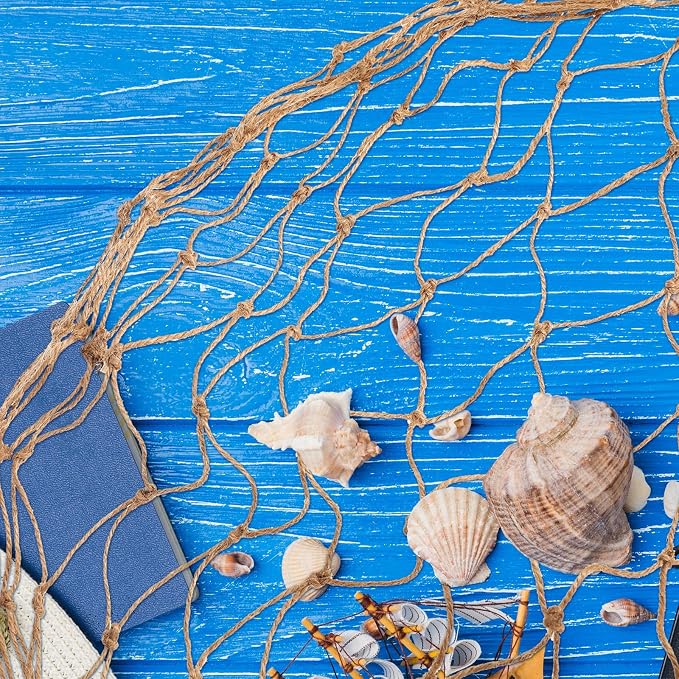 WINOMO Decorative Fishing Net Decor Natural Fish Net Party Decoration Fish Net Decoration for Wall Home Decoration Photographing Accessory, 80x40 inch
