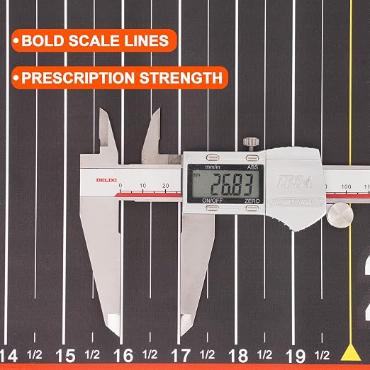 RUTU 53-Inch Fishing Scroll Tape Measure, with 8-Inch Imperial Scale Measuring Board, Fishing Measuring Ruler Tool, Foldable, Waterproof, Suitable for Boats, Kayaks, Rafts and Outdoor Fishing