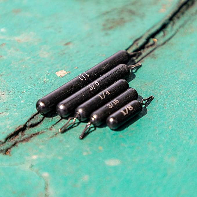 Reaction Tackle Tungsten Drop Shot Weights - Fishing Sinkers for Bass Drop Shot Rig - Size Stamped - Freshwater and Saltwater