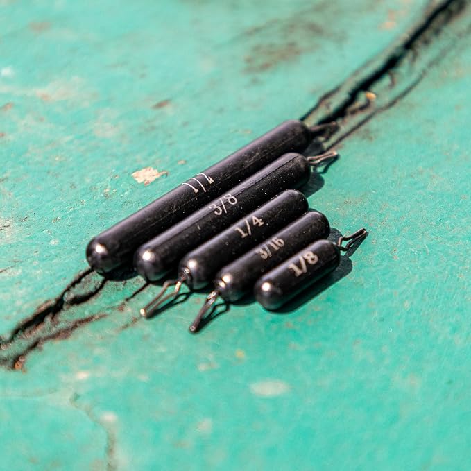 Reaction Tackle Tungsten Drop Shot Weights - Fishing Sinkers for Bass Drop Shot Rig - Size Stamped - Freshwater and Saltwater