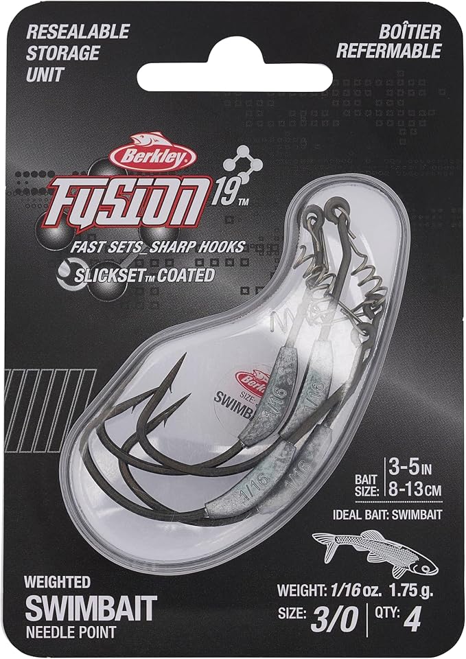 Berkley Fusion19 Wide Gap Live Bait Hooks, Size 4 Fishing Hooks, Needle Point with SlickSet Coating for Easy Penetration, Forged for Added Strength