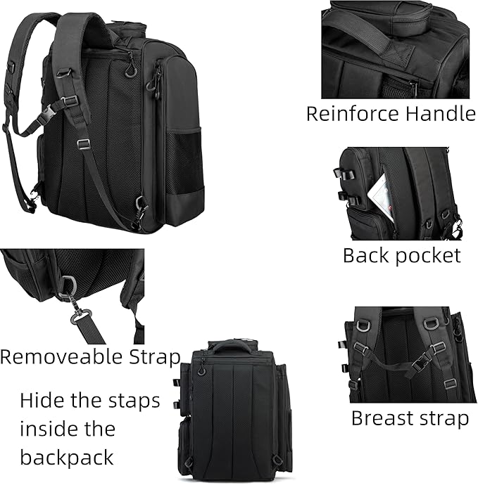 WANOON Fishing Backpack,Tackle Bag,with Tackle Boxes. Large Fishing Bag, Strong Materials