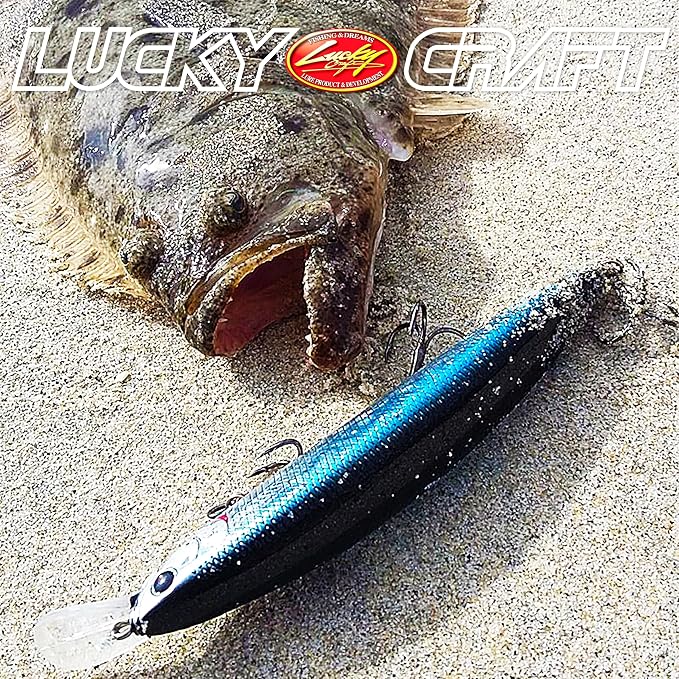 LUCKY CRAFT Surf Pointer 115MR Saltwater Fishing Lures for Halibut and Stripped Bass, Long Casting Jerkbait, Sinking Surf Fishing Gear, Fish Accessories for Tackle Box