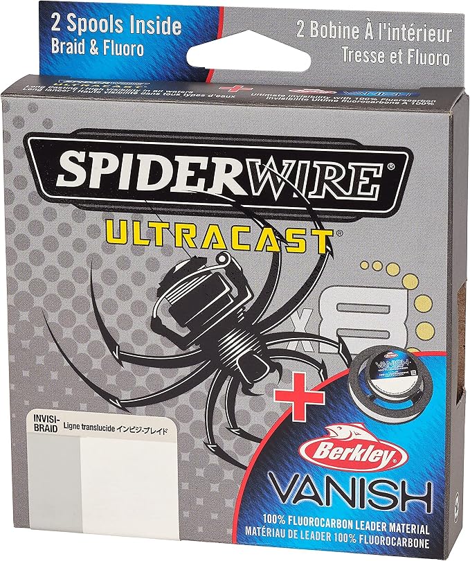 SpiderWire UltraCast Braided Fishing Line with Berkley Vanish Dual Fishing Spool