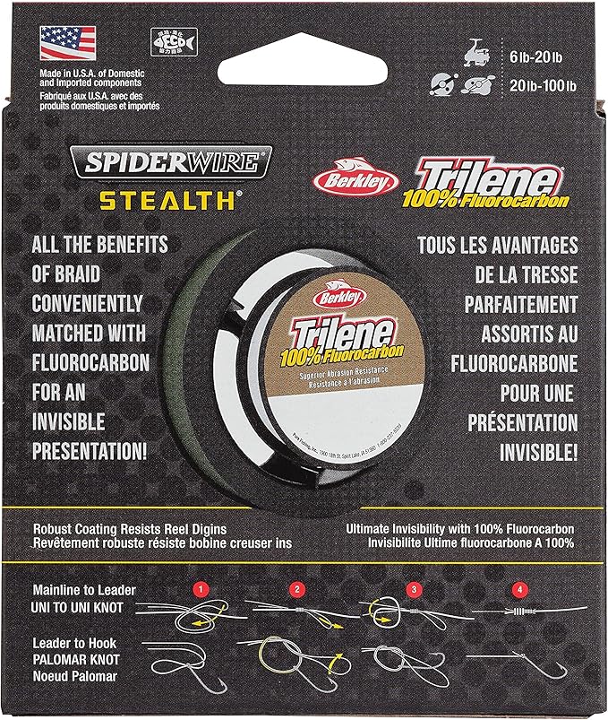 Spiderwire Ultracast Fluorocarbon 200-Yard Spool (Clear, Pound Test 4)