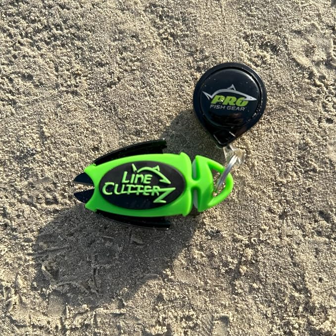 Line Cutterz Patented Dual Hybrid Ceramic Cutter + Stainless Steel Micro Scissors Fishing Line Snipper - Green