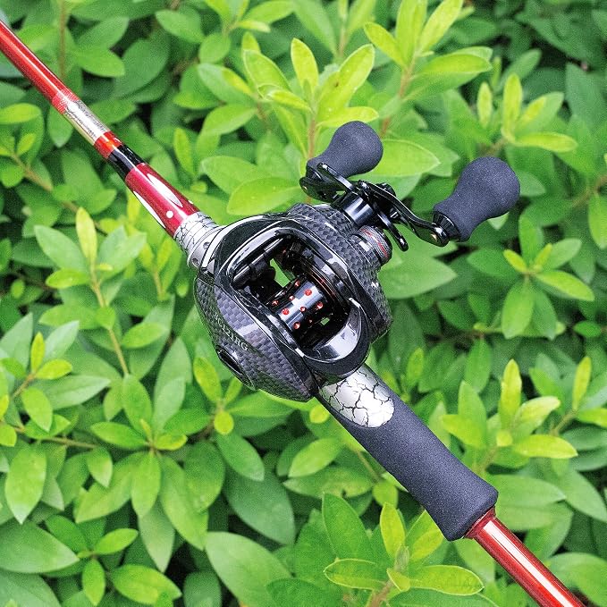 FISHDROPS Baitcaster Reels, 9+1BB, CNC Aluminum Spool, Magnetic Brake System Bait Caster Reel High Speed Gear Ratio 7.0:1 Ultra Smooth Low Profile Baitcasting Fishing Reel