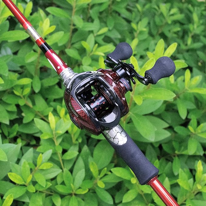 FISHDROPS Baitcaster Reels, 9+1BB, CNC Aluminum Spool, Magnetic Brake System Bait Caster Reel High Speed Gear Ratio 7.0:1 Ultra Smooth Low Profile Baitcasting Fishing Reel