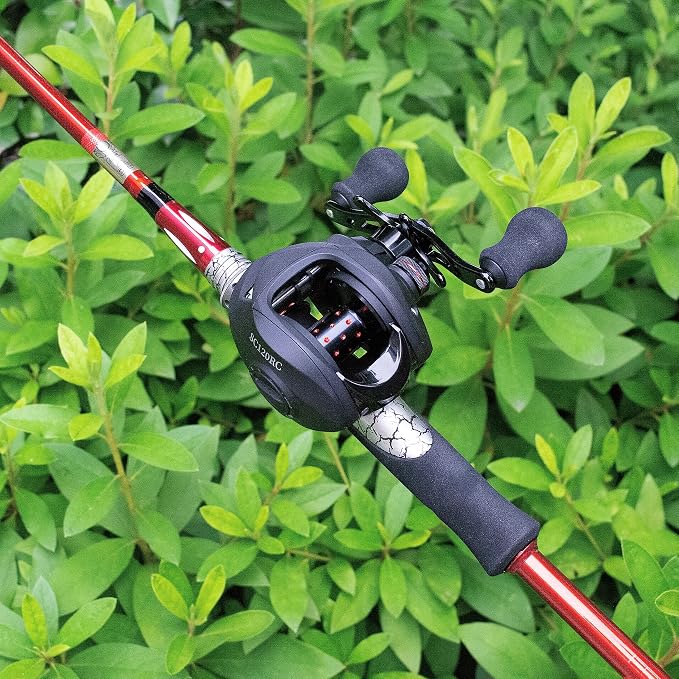 FISHDROPS Baitcaster Reels, 9+1BB, CNC Aluminum Spool, Magnetic Brake System Bait Caster Reel High Speed Gear Ratio 7.0:1 Ultra Smooth Low Profile Baitcasting Fishing Reel